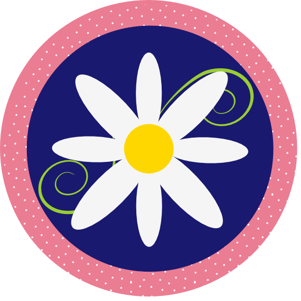 Daisy Polka Dot Svg Clip Arts 594 X 595 Px (594x595), Png Download