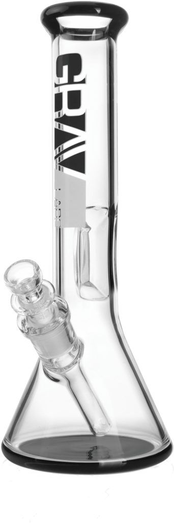 8 Inch Beaker Bong With Fixed Downstem - Grav Labs Beaker Bong (375x500), Png Download