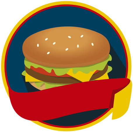 Hamburger Clipart Transparent Food - Fast Food Logo Png (456x453), Png Download