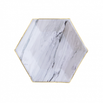 8 Paper Plates - Marble Paper Plates (350x350), Png Download