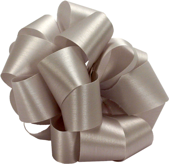 Burton & Burton #3 Silver Satin Ribbon (650x650), Png Download