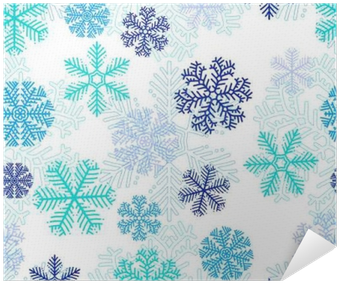 Seamless Pattern With Snowflakes On White Background - Snowflake (400x400), Png Download
