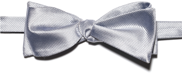 Silver Bow Tie - Silver Bow Ribbon Png (600x600), Png Download