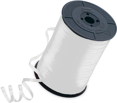 Qualatex Qualatex 3/16" Curling Ribbon White (600x600), Png Download