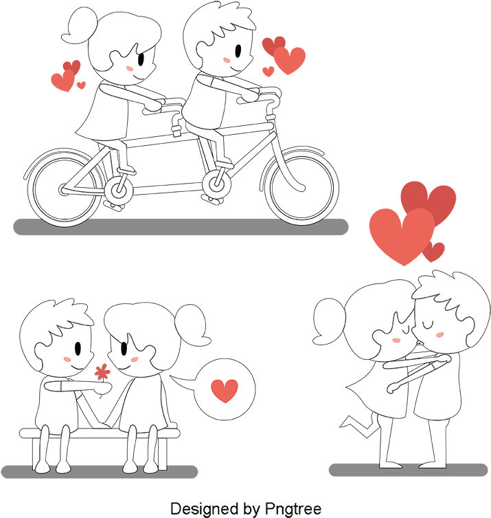 Love Couple, Hand Painted Couple, Couple In Love, Creative - Love (800x800), Png Download