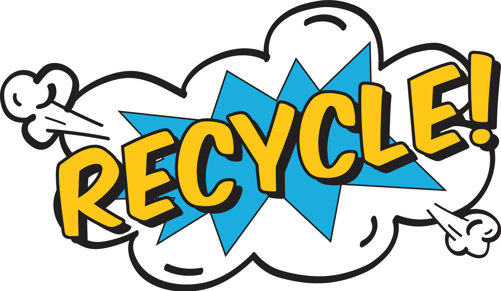 One Big Bin Recycling And Disposal Made Easy - Recycle Word Art (1625x945), Png Download