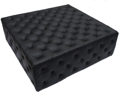Black Square Tufted Ottoman - Mattress (400x400), Png Download