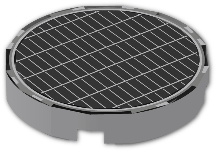 Tile 2 X 2 Round With Star Wars Millennium Falcon Vent - Outdoor Grill Rack & Topper (800x600), Png Download