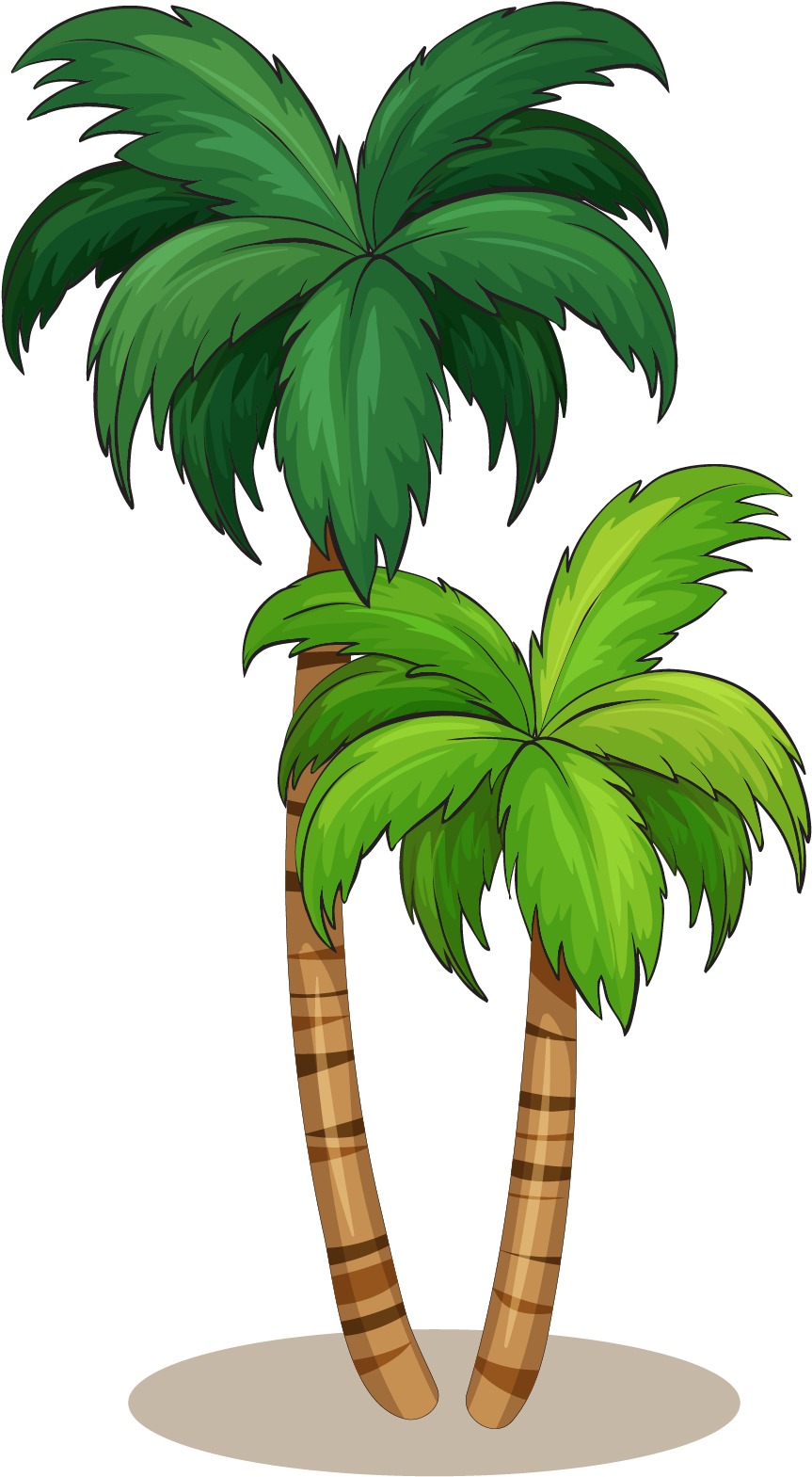 Arecaceae Royalty-free Illustration - Monkey In Coconut Tree (863x1569), Png Download