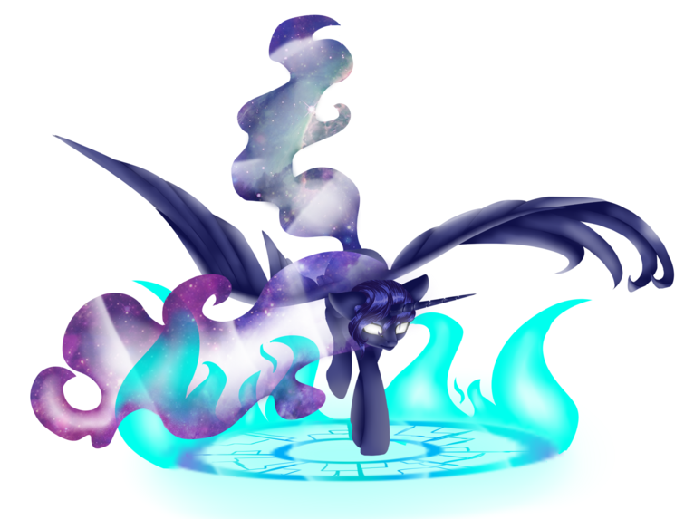 Delirious-artist, Magic, Magic Circle, Princess Luna, - Filename (1024x614), Png Download