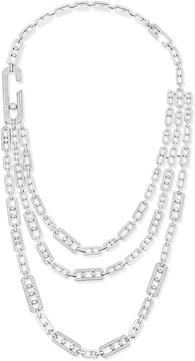 Move High Jewelry Addiction 3 Rows Necklace - Jewelry Addiction (477x772), Png Download