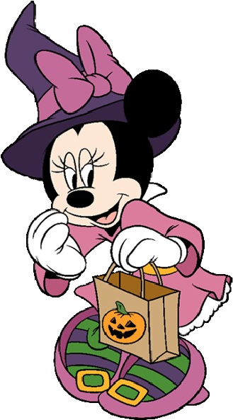 Minnie Mouse With Crown Clipart - Mickey Mouse Halloween Minnie (400x600), Png Download