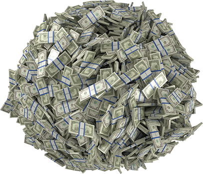 Pile - Money (407x350), Png Download