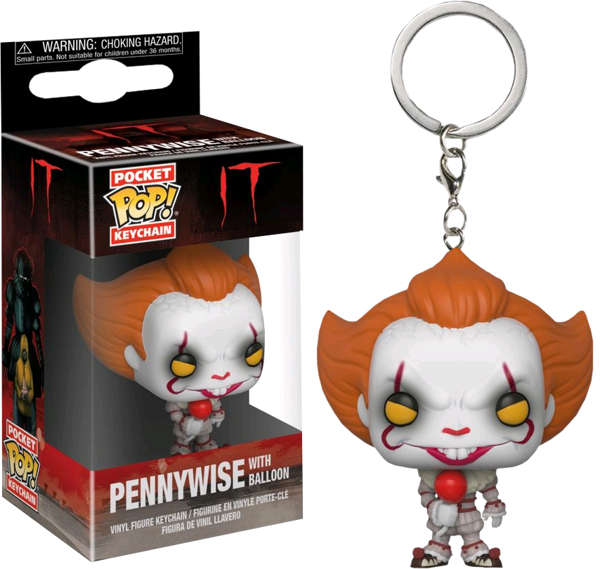 Pennywise Pocket Pop Keychain (854x811), Png Download