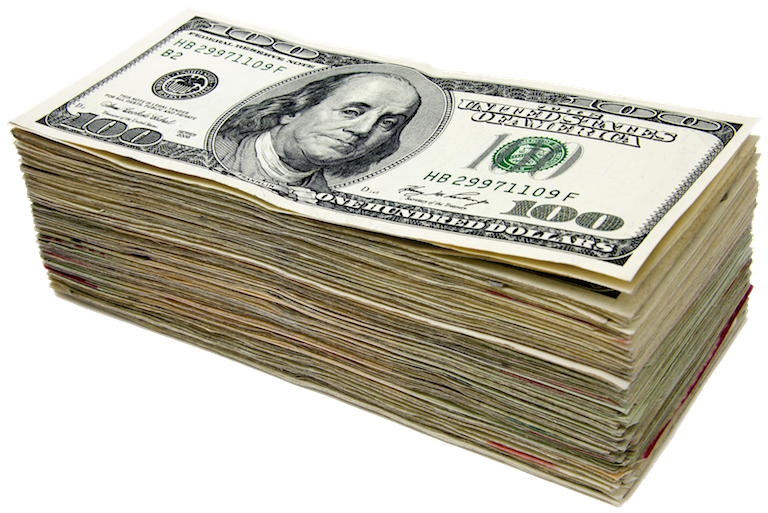 Money Pile - Money Small (768x513), Png Download
