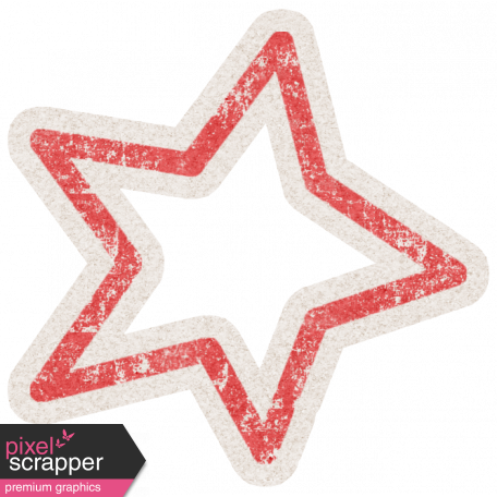 Lil Monster Red Star Outline Sticker - Bedankt Het Ga Je Goed (456x456), Png Download