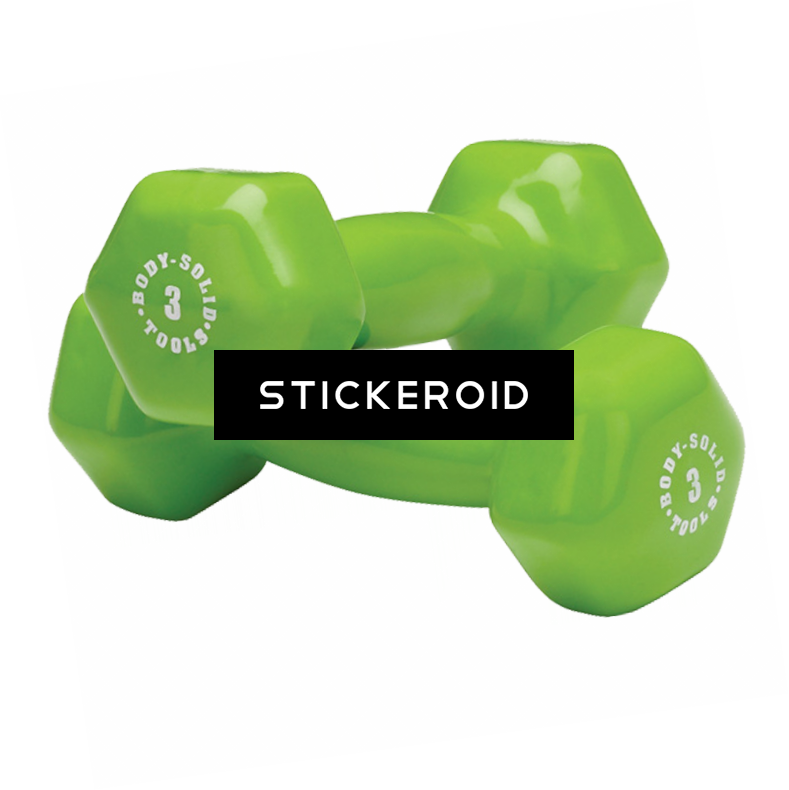 Dumbbells - Body Solid Vinyl Dumbbells 3 Lb Pair (green) (789x790), Png Download
