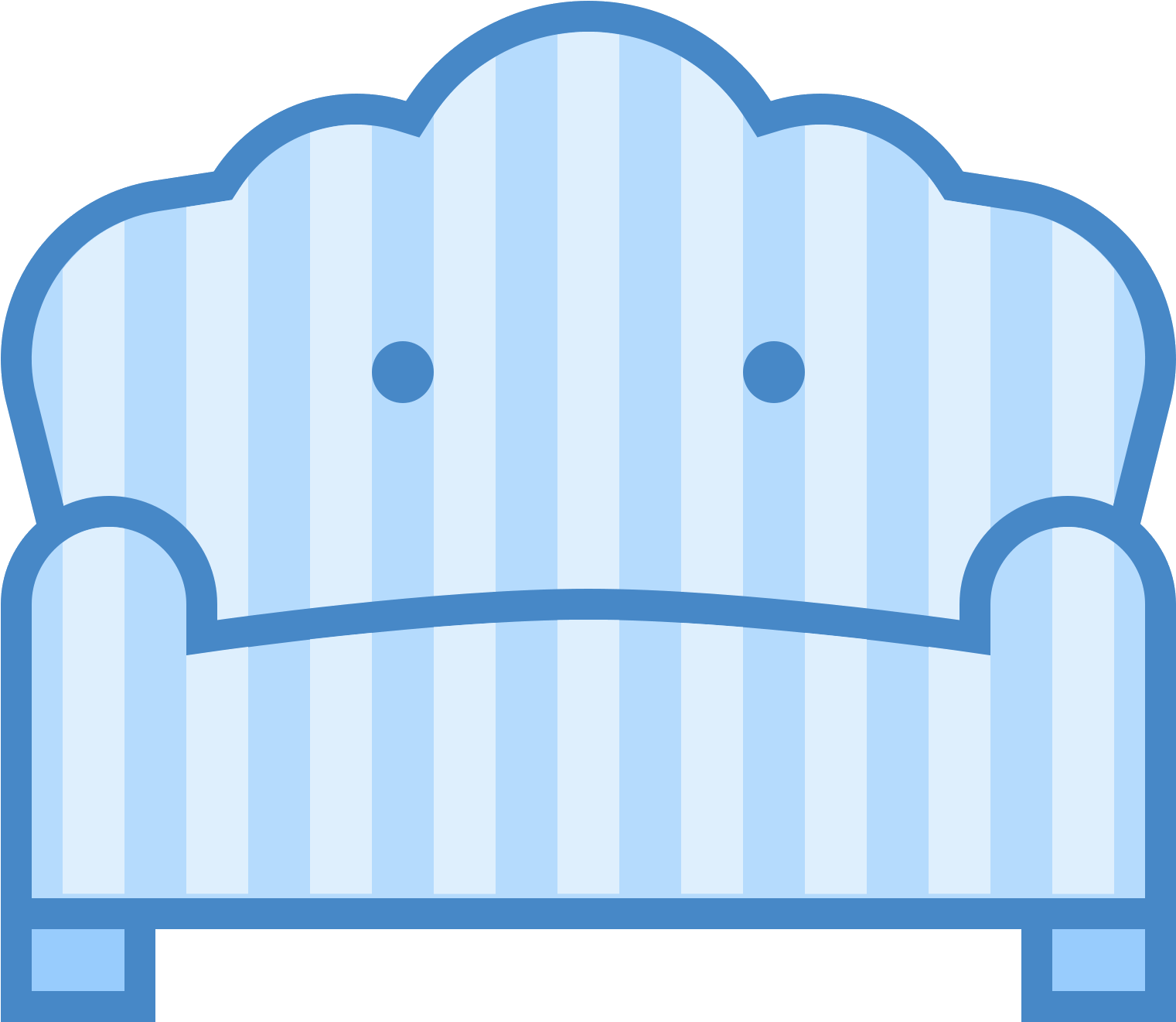 It Is An Icon Of A Sofa - Couch (1600x1600), Png Download