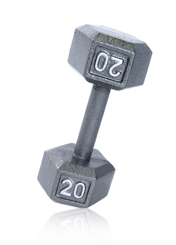 Cap Barbell 20lb Cast Iron Hex Dumbbell - Walmart Dumbbell (356x496), Png Download