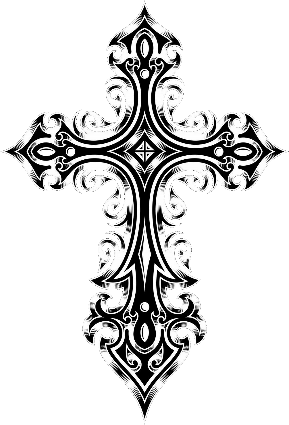 Report Abuse - Cross Tribal (1024x1555), Png Download