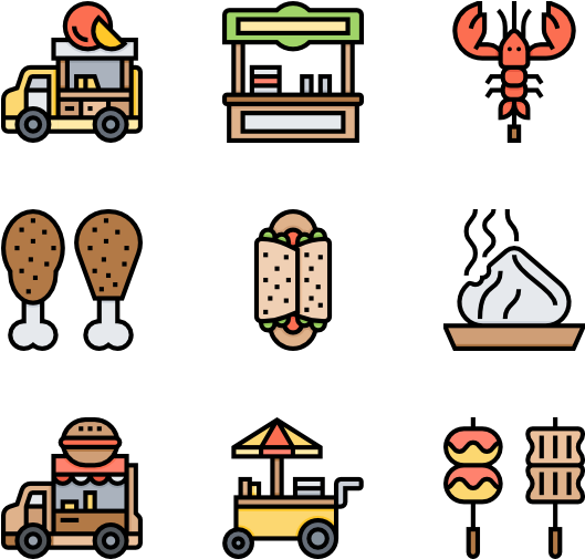 Street Food And Food Trucker - Greek Cartoon Png (600x564), Png Download