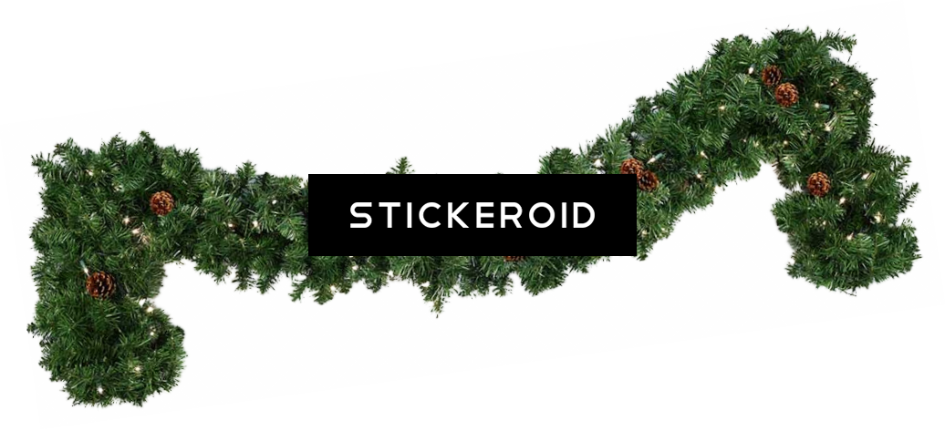 Garland Frame Border Frames - Kringle Traditions Winchester Fir Prelit Holiday Garland (1036x473), Png Download