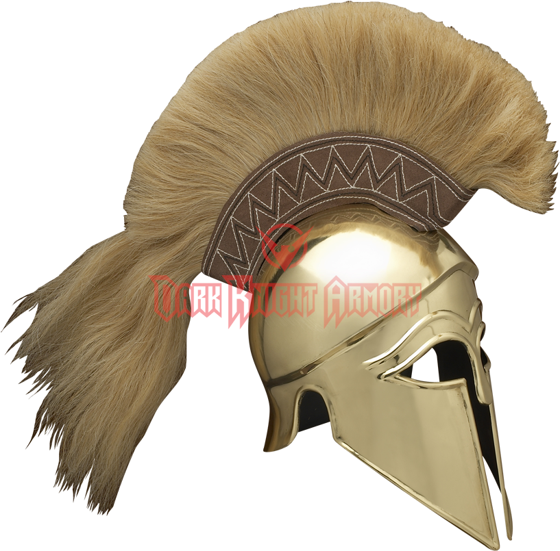 Italo Brass Corinthian Helm With Plume - Greek Helmet (850x850), Png Download