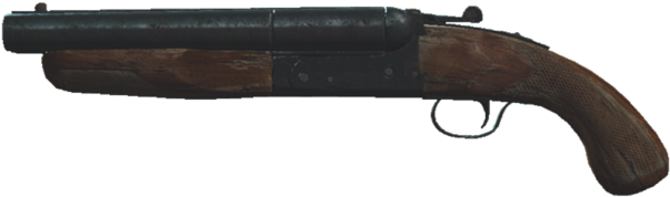 Fo4 Sawed-off Shotgun - Sawed Off Shotgun Png (640x328), Png Download