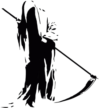 Grim Reaper - Grim Reaper Black And White (360x360), Png Download