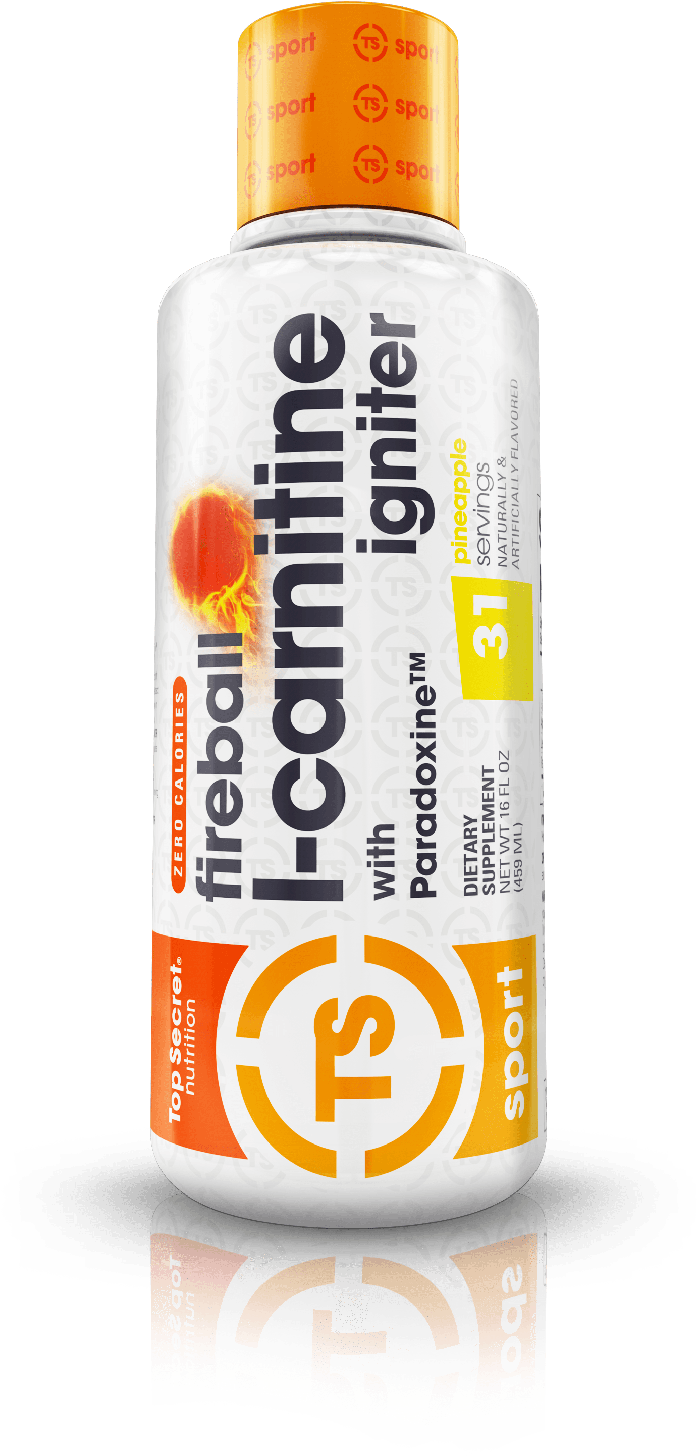 Top Secret Nutrition Fireball L-carnitine Igniter - Top Secret L Carnitine (1611x3035), Png Download