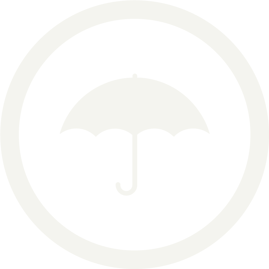 Wcs Umbrella Icon White - Circle (1200x1200), Png Download