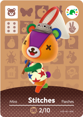 Animal Crossing Stitches Amiibo Card (500x537), Png Download