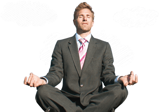 Tailored Workplace Man Sitting Png (534x375), Png Download