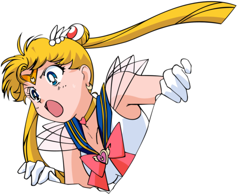 Overlay And Sailor Moon Image - Anime Transparent Sailor Moon (500x405), Png Download