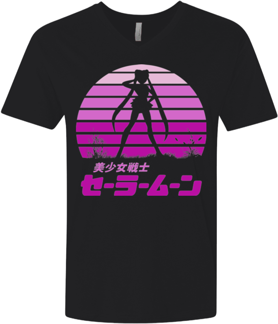 Sailor Moon Sun Set Men's Premium V-neck - Sailor Moon Shirts (1155x1155), Png Download