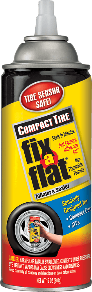12oz For Compact Tires - Fix-a-flat S420-6-6pk Aerosol Tire Inflator With Hose (317x1000), Png Download