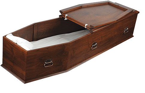 T- 1 Coffin From Exodus Coffinworks, Inc - Open Coffin Png (525x350), Png Download
