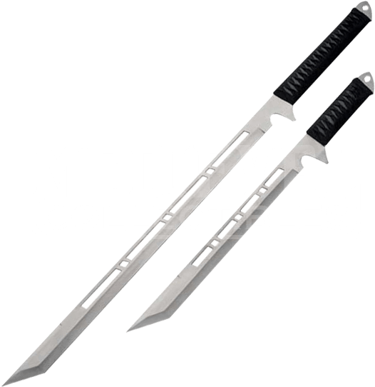 2 Piece Silver Ninja Sword Set - Szco Supplies Ninja Sword Set (silver) (567x567), Png Download
