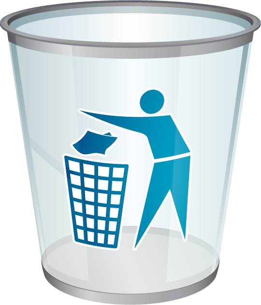 Trash Can Png Download - Bin Vector (540x629), Png Download