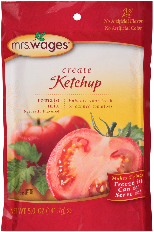 Wages® Ketchup - Mrs. Wages Ketchup Mix 5 Oz. (6 Packets) (900x900), Png Download