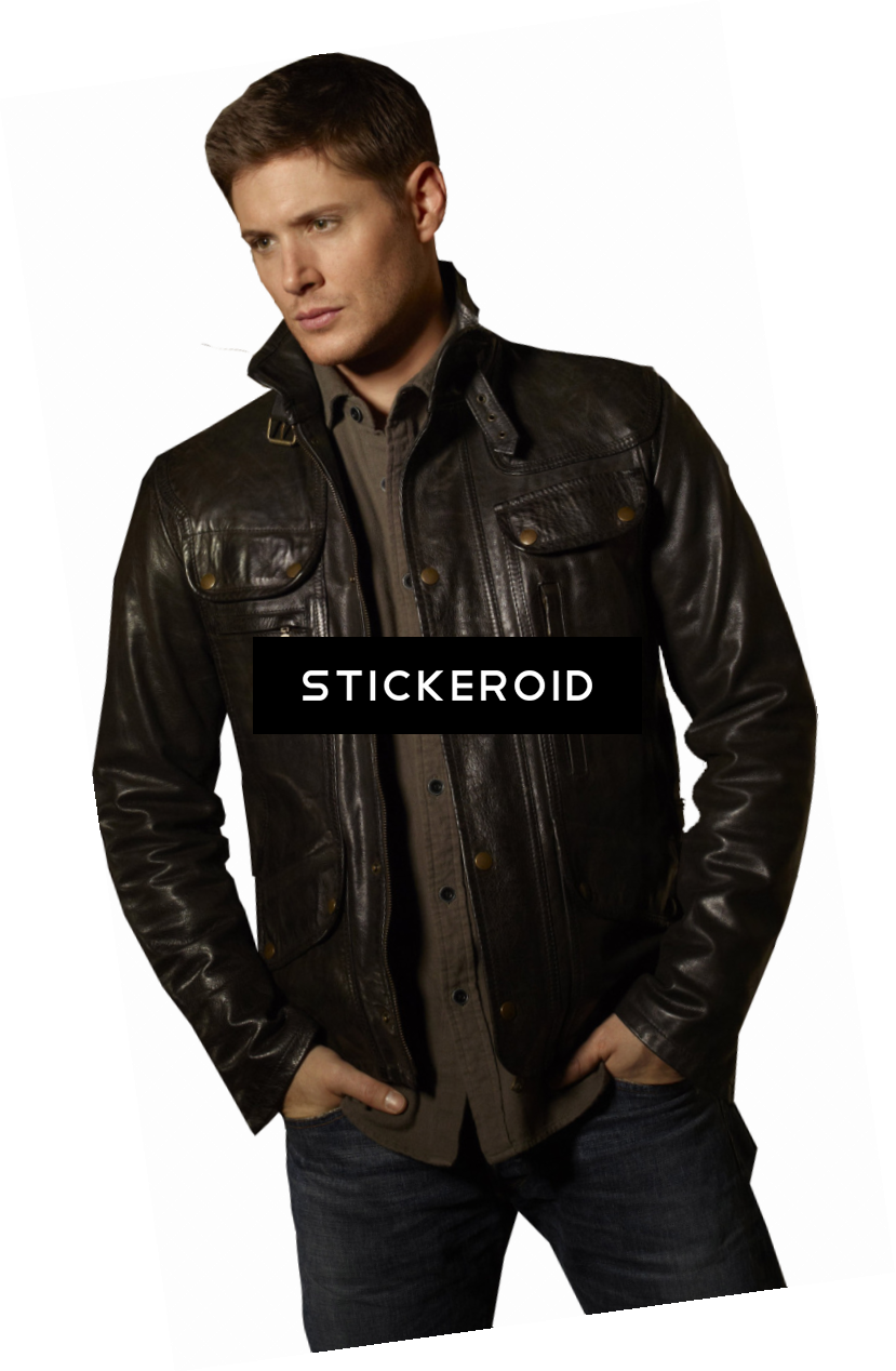 Dean Winchester Characters Fictional Supernatural - Horspist Schwarzer Horspist Parka Mit Schwarzen Fuchspelz (829x1268), Png Download