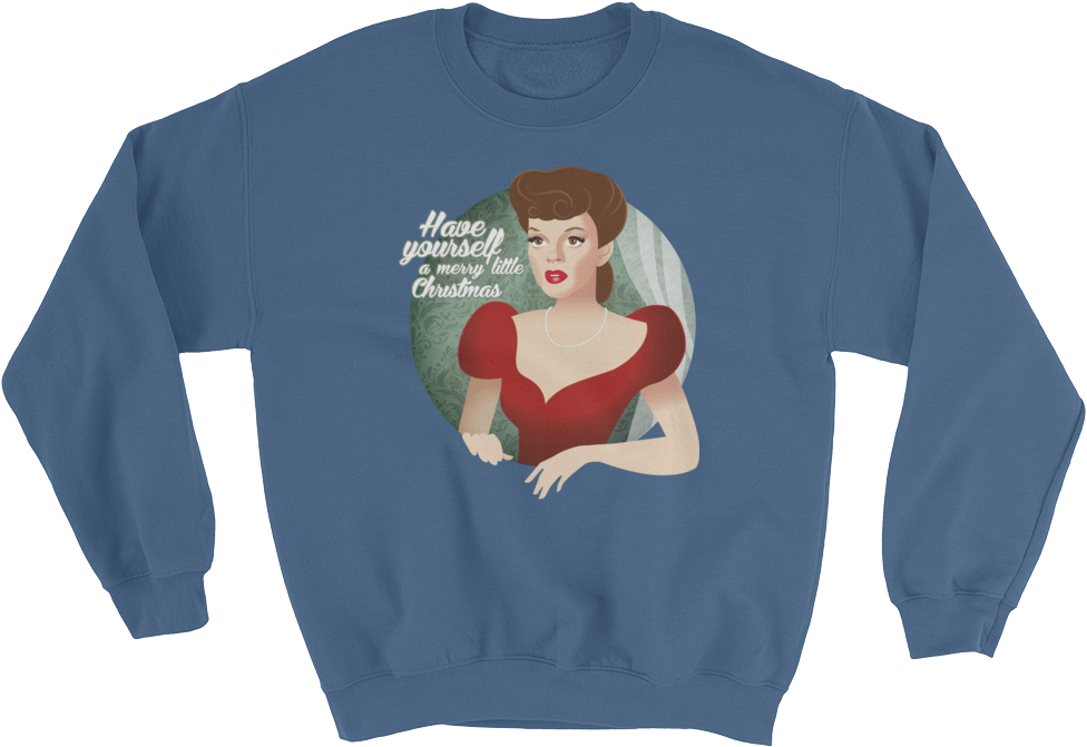 Christmas Garland Long Sleeve Swish Embassy - Frenchies Family Sweatshirt (1000x1000), Png Download