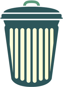 Google Reviews Garbage Bin - Storage Basket (500x500), Png Download