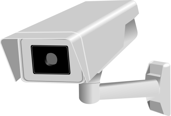 Video Surveillance Camera Clipart (600x407), Png Download
