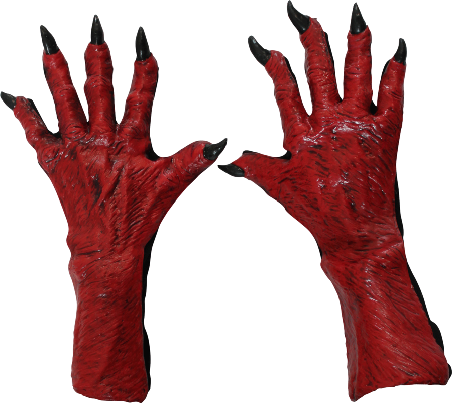 Devil Large Gloves - Devil Gloves (900x802), Png Download