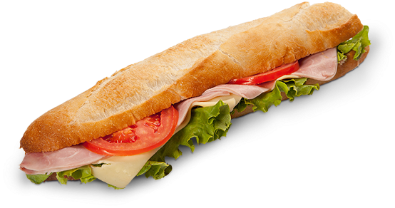 Baguettes - Sandwich Baguette Png (600x380), Png Download