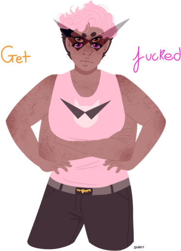 Dirk And Roxy Fusion, Aka “the Rock” - Cartoon (400x533), Png Download