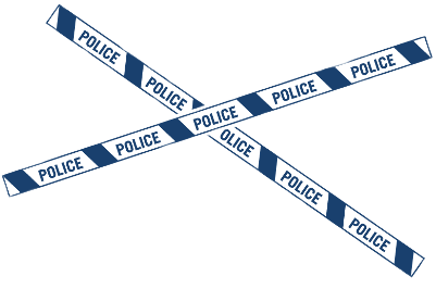 Prohibited Weapons & Ammunition - Police Tape Blue Png (403x403), Png Download