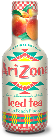 Ice Tea Peach 500 Ml - Arizona Iced Tea Peach (233x550), Png Download