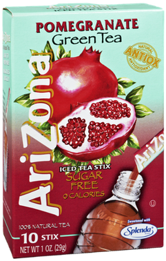 Arizona Pomegranate Green Tea Sugar Free 0 Calories (400x400), Png Download